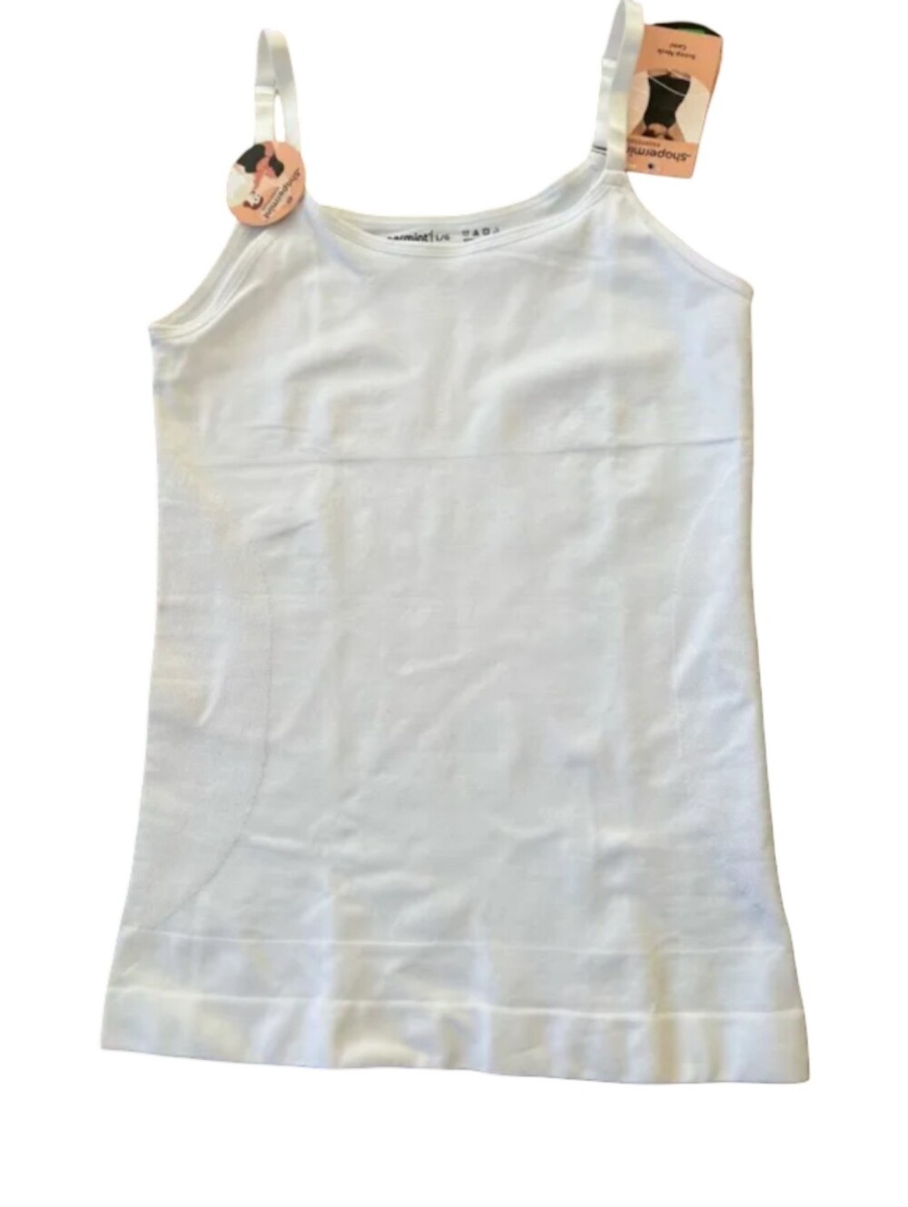 Shapermint Scoop Neck Camisole Shapewear Tank Bra Support White 2XL